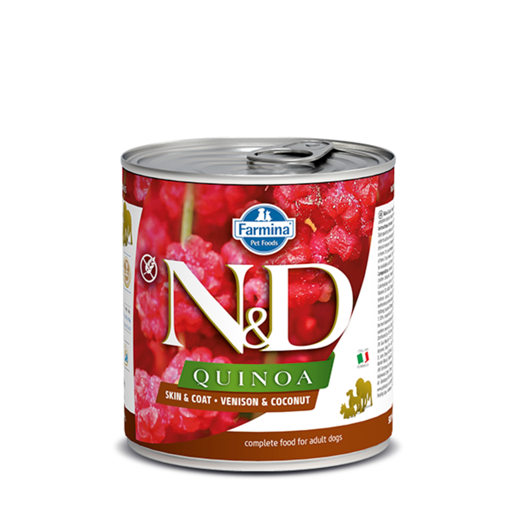 N&D DOG Quinoa Skin & Coat Venison 285g
