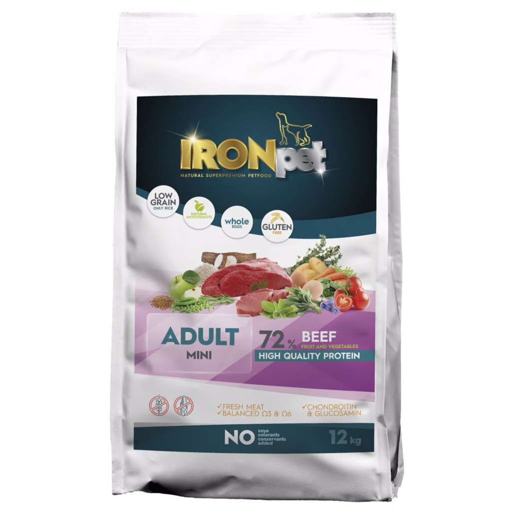 IRONpet Dog Mini Adult Beef (Hovězí) 12 kg