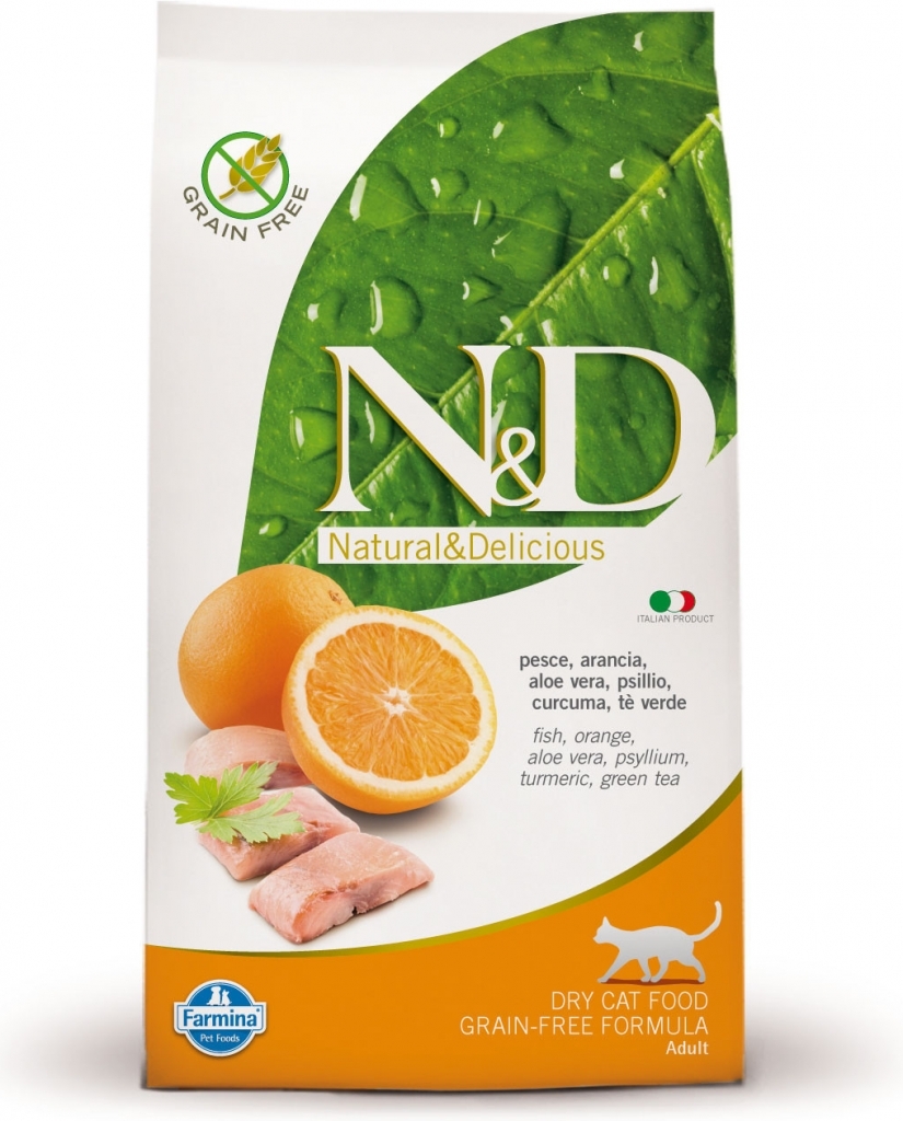 N&D Grain Free CAT Ocean Adult Fish & Orange 1,5kg (Ryba s pomerančem) 