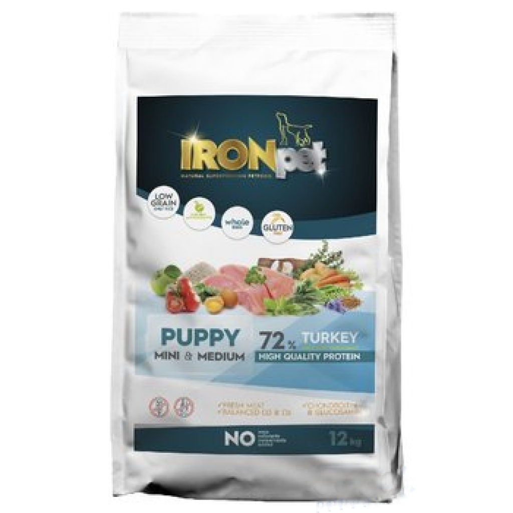 IRONpet Dog Puppy Mini  &  Medium Turkey (Krocan) 12 kg